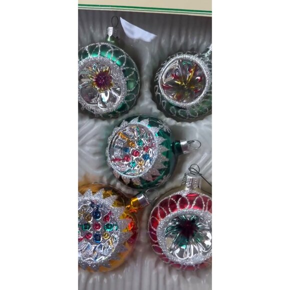 6 Boxes Christmas Classics Hand Decorated Glass Ornaments By European Craftsmen - Picture 10 of 10